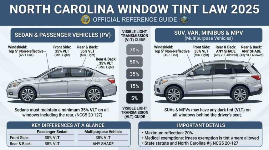 North Carolina Window Tint Law Changes